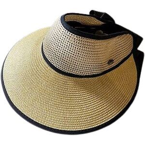 pebe Summer hats for women outdoor fashion cap bowknot hats ponytail hat straw h